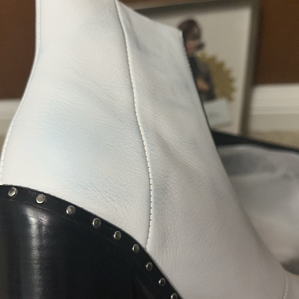 Sol Sana White Studded Boots with Black Block Heel - NIB - Picture 7 of 7